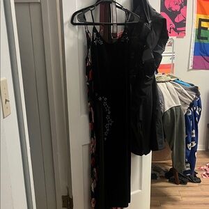 Victoria's Secret Black Maxi Dress with Star Details